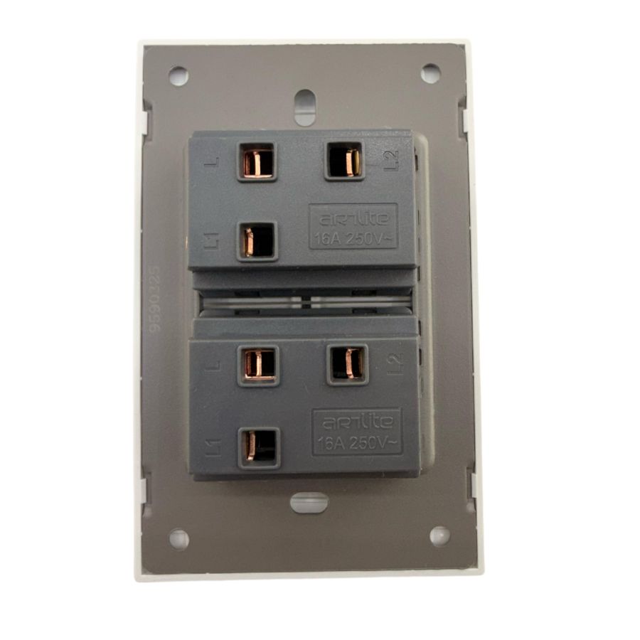INN - PLACA LUXURY APAGADOR DE 2 INTERRUPTOR 3 VIAS COLOR BLANCO