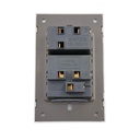 INN - PLACA LUXURY CONTACTO SENCILLO Y APAGADOR DE 1 INTERRUPTOR 3 VIAS COLOR BLANCO