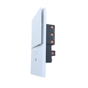 INN - PLACA LUXURY CONTACTO SENCILLO Y APAGADOR DE 2 INTERRUPTORES 3 VIAS COLOR BLANCO