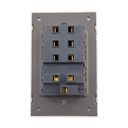 INN - PLACA LUXURY CONTACTO SENCILLO Y APAGADOR DE 2 INTERRUPTORES 3 VIAS COLOR BLANCO