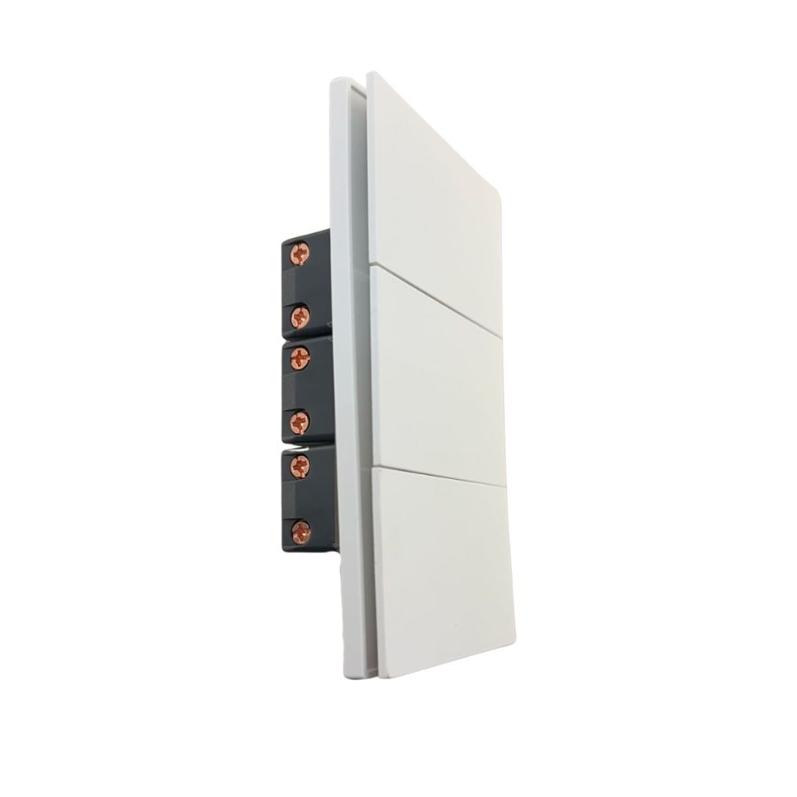 INN - PLACA LUXURY APAGADOR DE 3 INTERRUPTOR 3 VIAS COLOR BLANCO