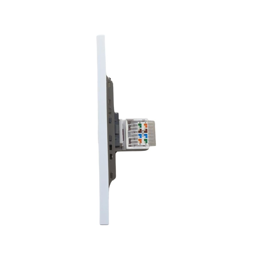 INN - PLACA LUXURY CONTACTO RED LAN TIPO RJ45  COLOR BLANCO