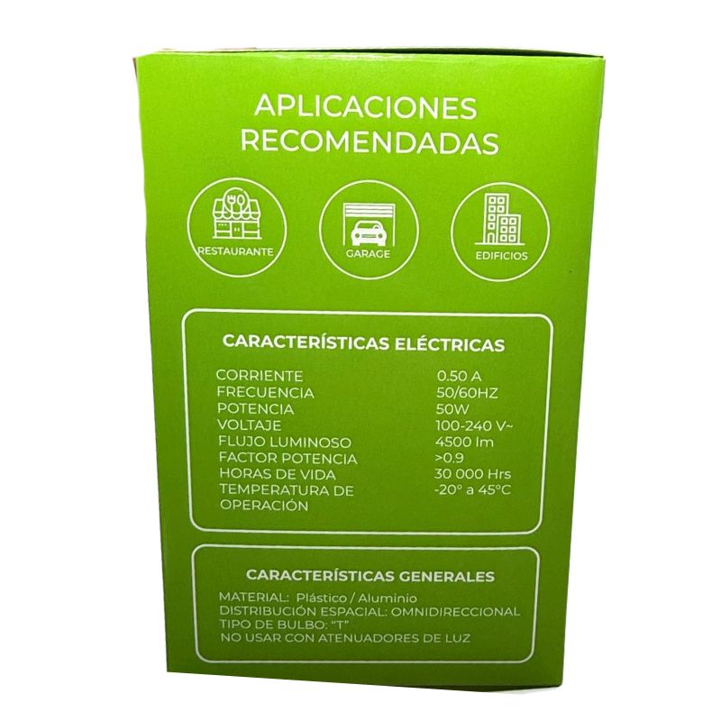 GEO- LED FOCO E27 50W con ADAPTADOR E40