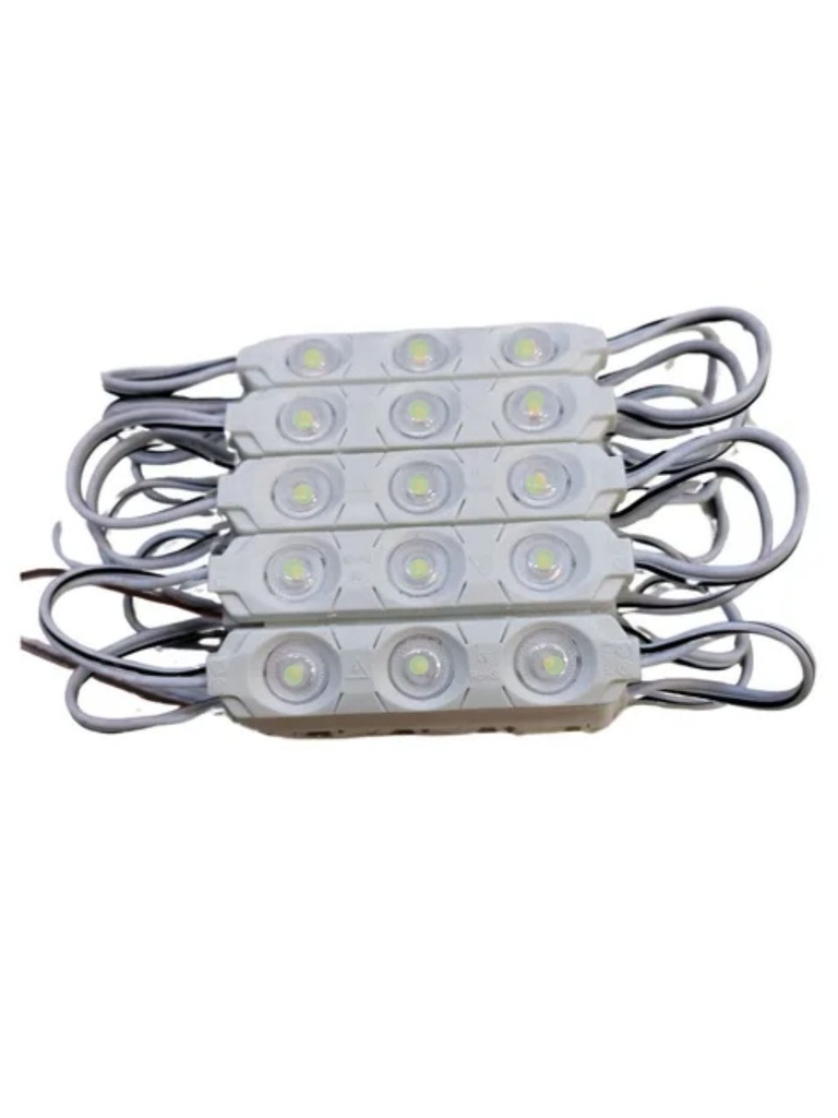 100pz Módulos 3 Led P/ Exterior Con Lupa 110v Frio Directo