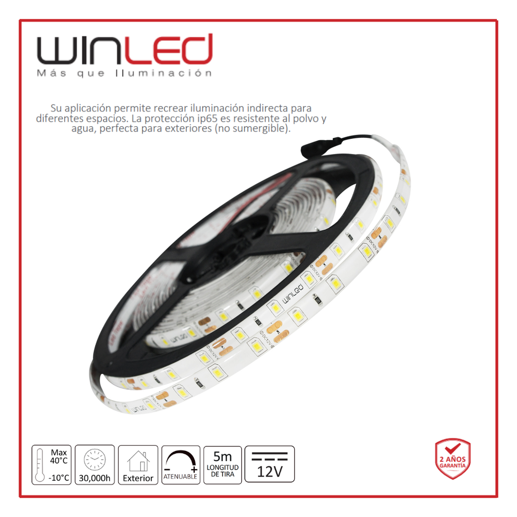 WIN- TIRA 300 LEDS 2835 5M 24W EXTERIOR AZUL