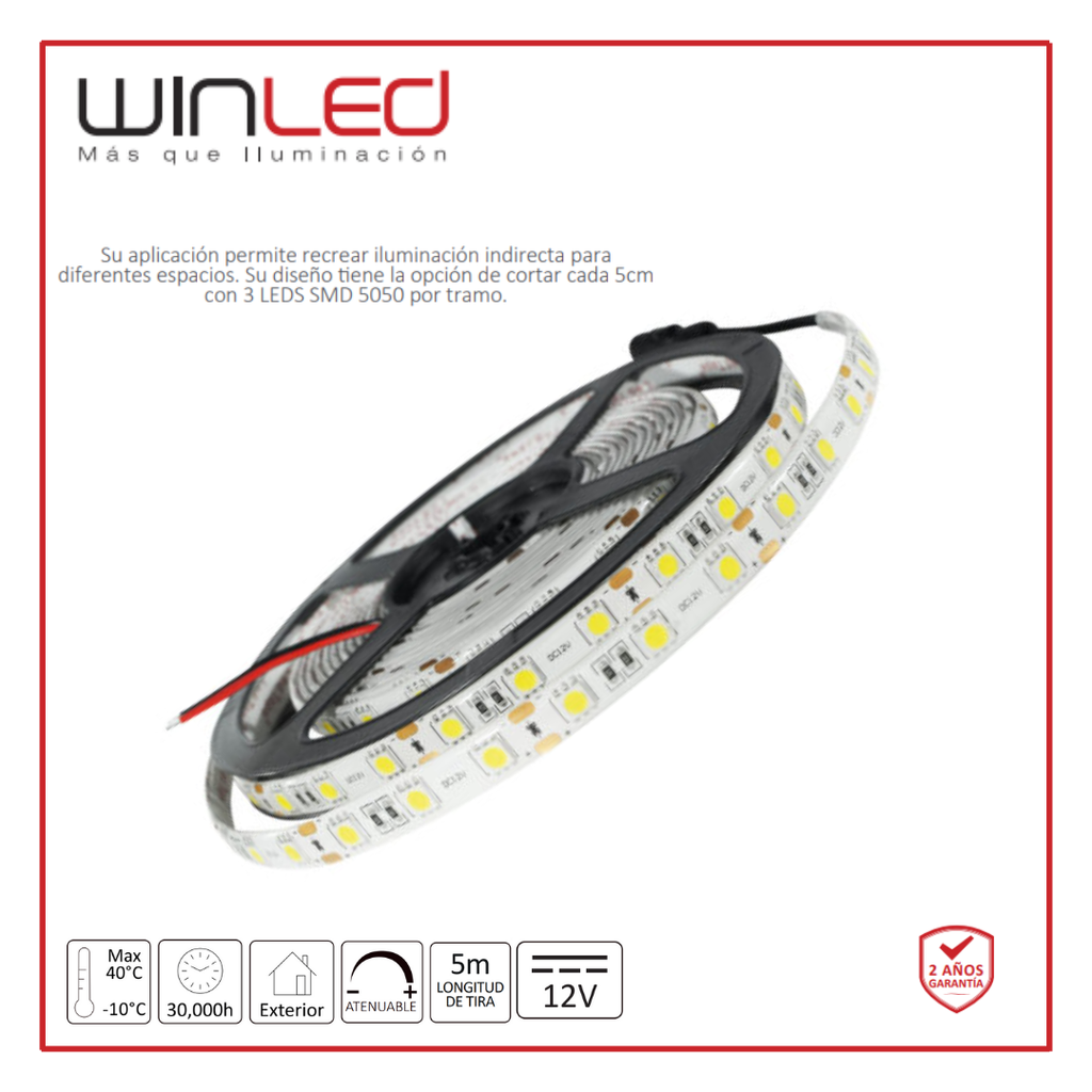 WIN- TIRA 300 LEDS 5050 5M 72W EXTERIOR BC