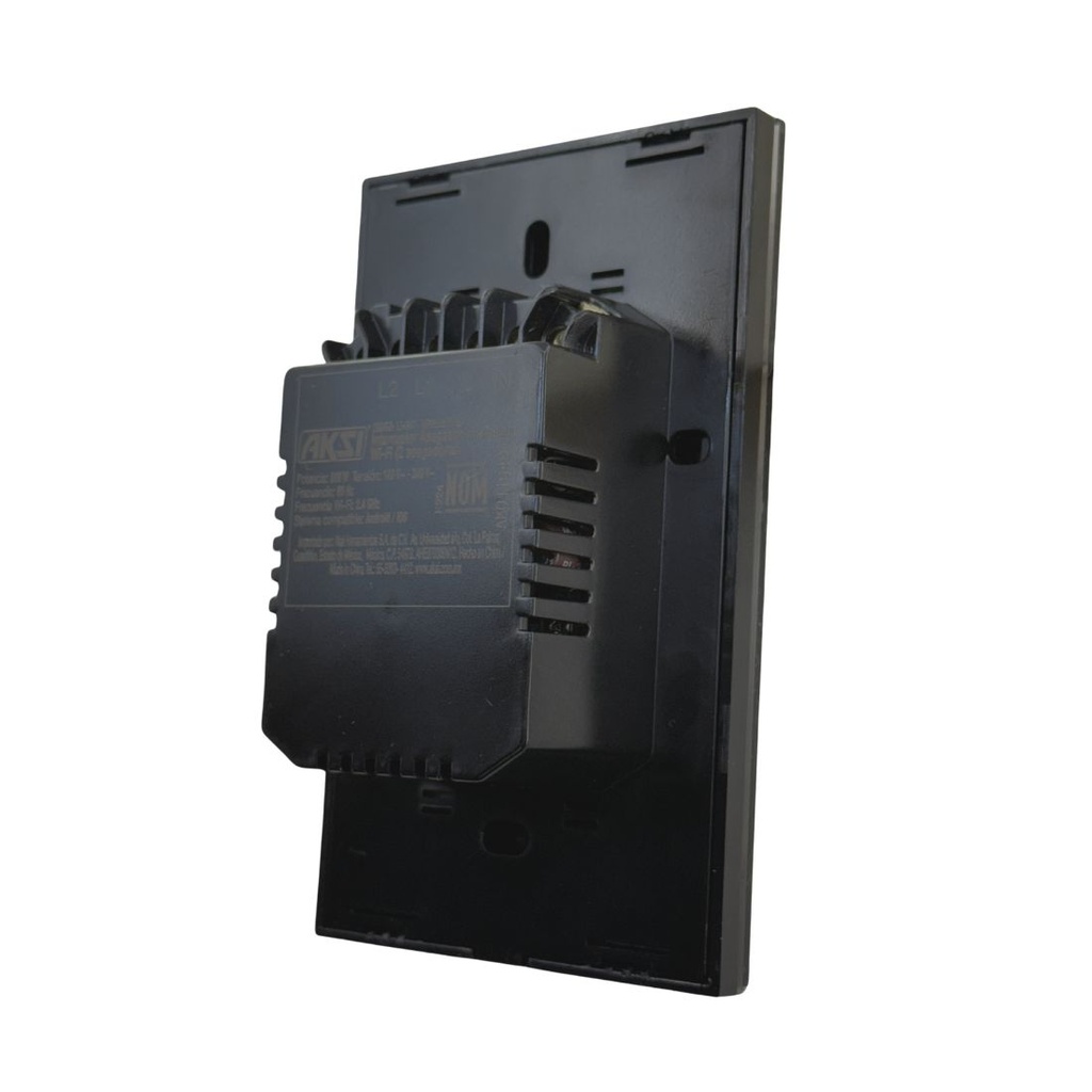 AKS - PLACA INTERRUPTOR APAGADOR INTELIGENTE WIFI, 1 APAGADOR NEGRO
