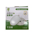 ILV - PANEL AJUSTABLE REDONDO BCO FRIO 15w ECO