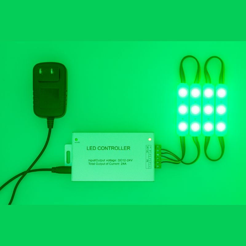 GX- CONTROLADOR 12V-24V RGB RF 44 KEY ALUMINIO