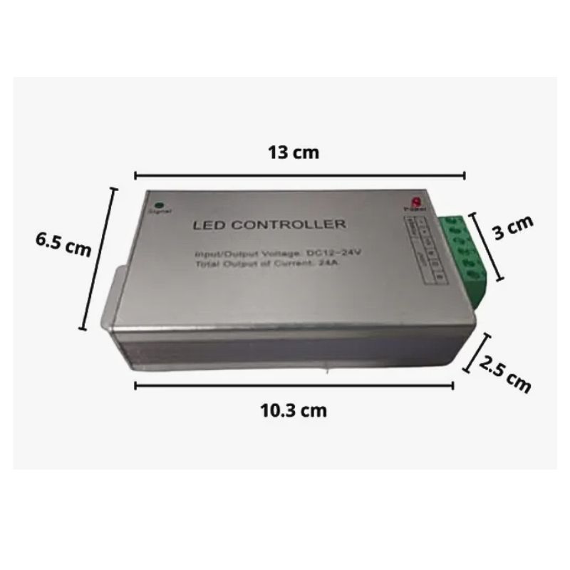 GX- CONTROLADOR 12V-24V RGB RF 44 KEY ALUMINIO