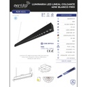 INN- LUMINARIA COLGANTEL OPTICA 40W 1.2M ALUM NEGRO BF