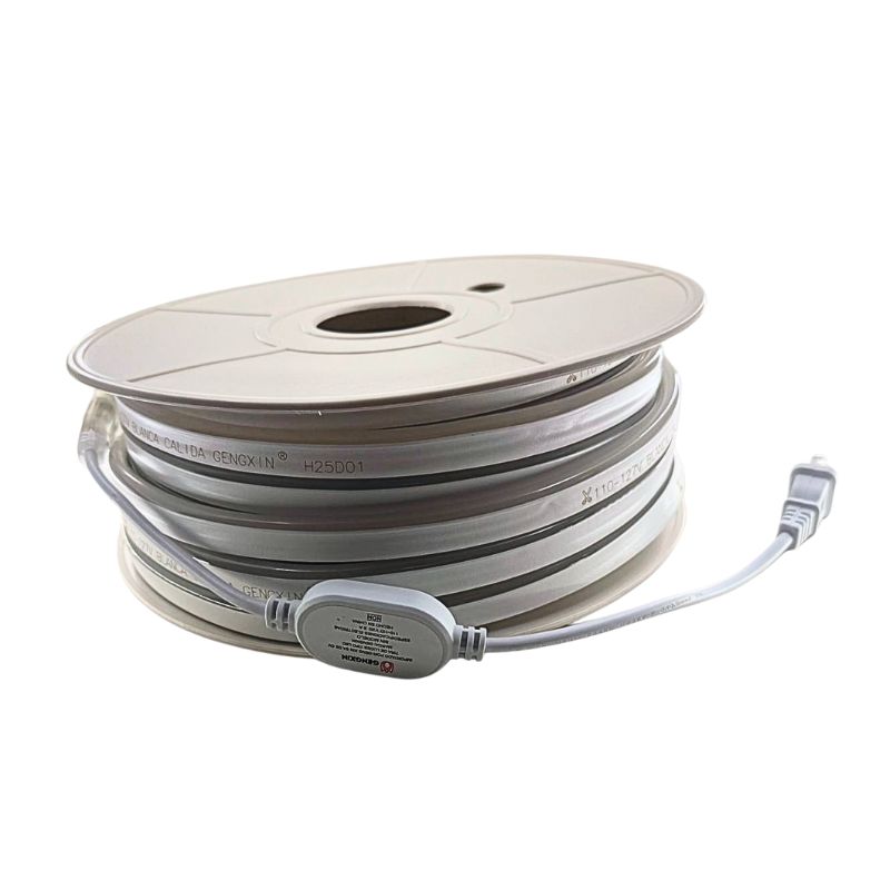 GX- MANGUERA NEON 25M SUPER 110V 120P BLANCA CALIDA