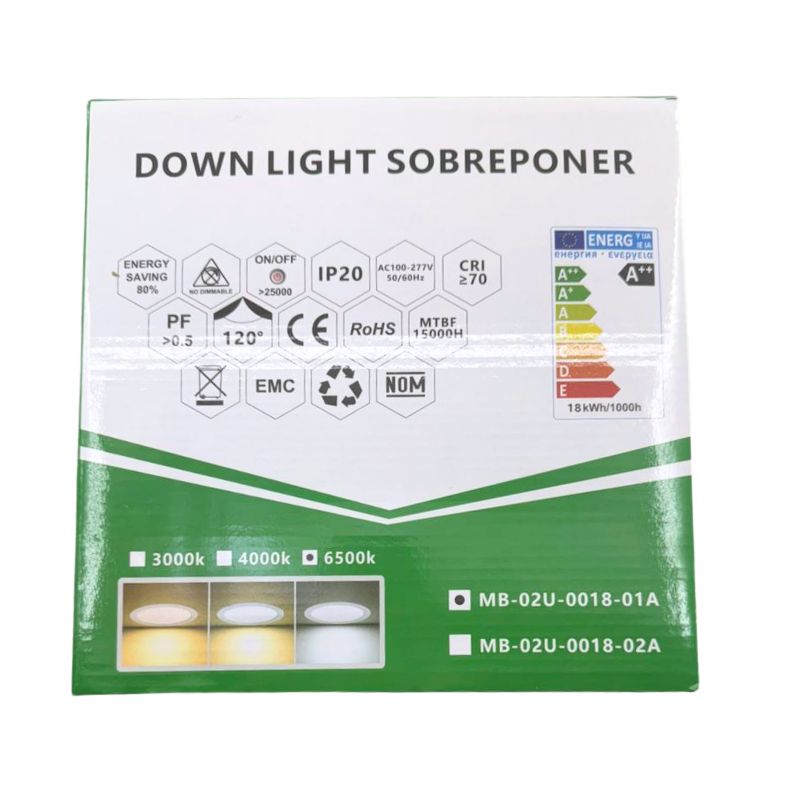 ILV- PANEL SOBREPONER REDONDO 18W BLANCO FRIO 2PACK