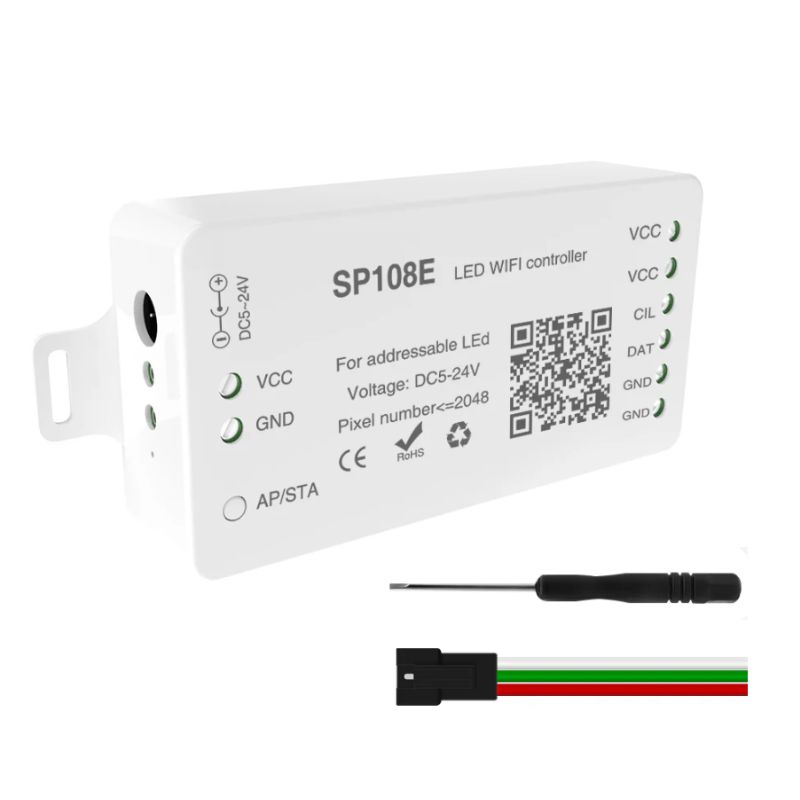 GX- CONTROLADOR WIFI TIRA RGB RAYO 5V A 24VSP108E