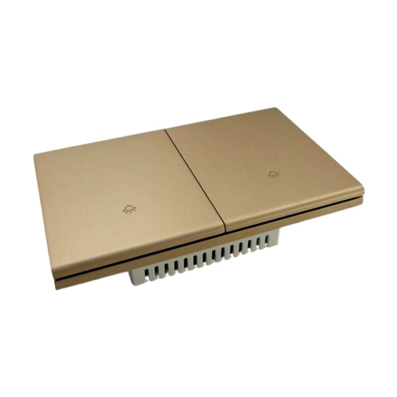 INN - PLACA LUXURY SMART WiFi BT APAGADOR DE 2 INTERRUPTORES DORADA