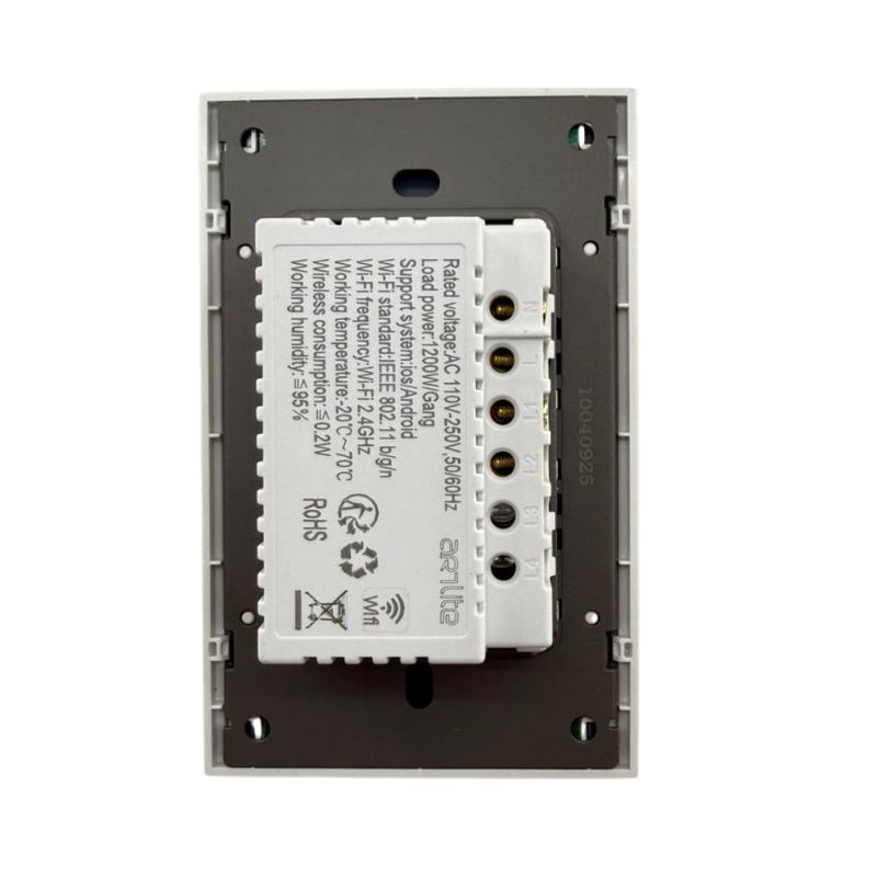 INN - PLACA LUXURY SMART WiFi BT APAGADOR DE 2 INTERRUPTORES DORADA