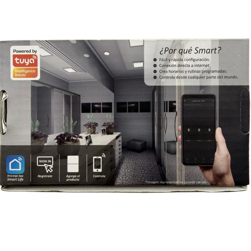 INN - PLACA LUXURY SMART WiFi BT APAGADOR DE 2 INTERRUPTORES DORADA