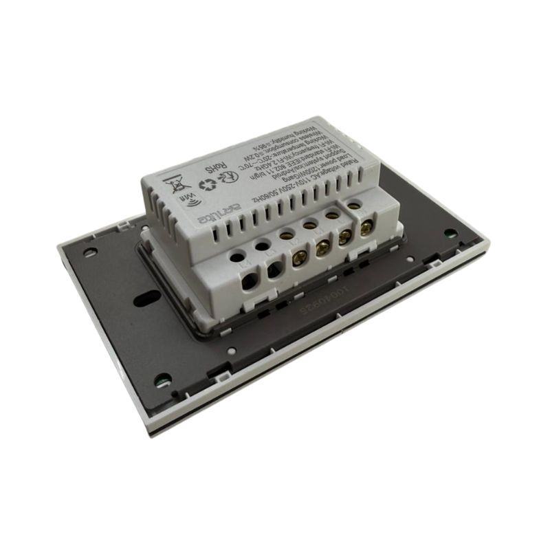 INN - PLACA LUXURY SMART WiFi BT APAGADOR DE 2 INTERRUPTORES GRIS OXFORD