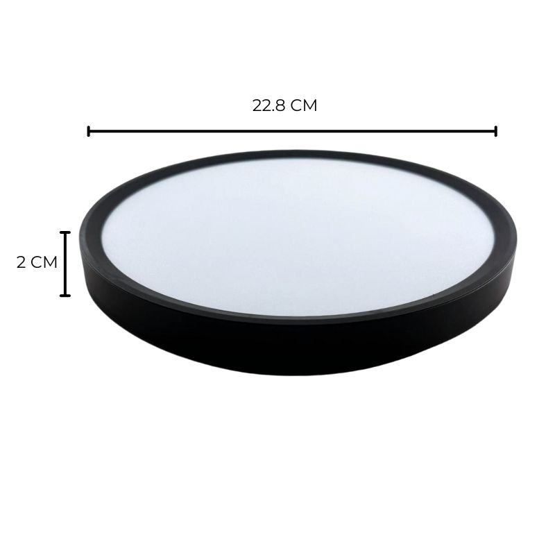 ILV - SOBREPONER REDONDO MARCO NEGRO 6800K 18WATTS BF