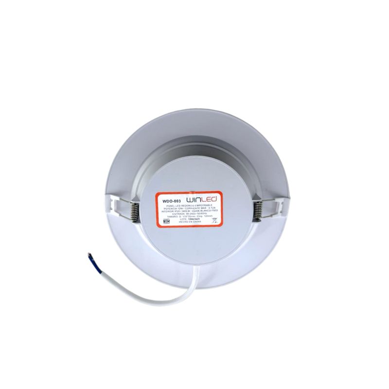 WIN- PANEL LED REDONDO EMPOTRABLE 12W B FRIO