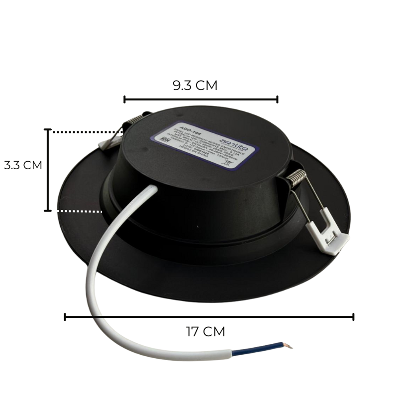 INN- PANEL REDONDO EMPOTRABLE NEGRO 12W