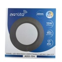 INN- PANEL REDONDO EMPOTRABLE NEGRO 12W