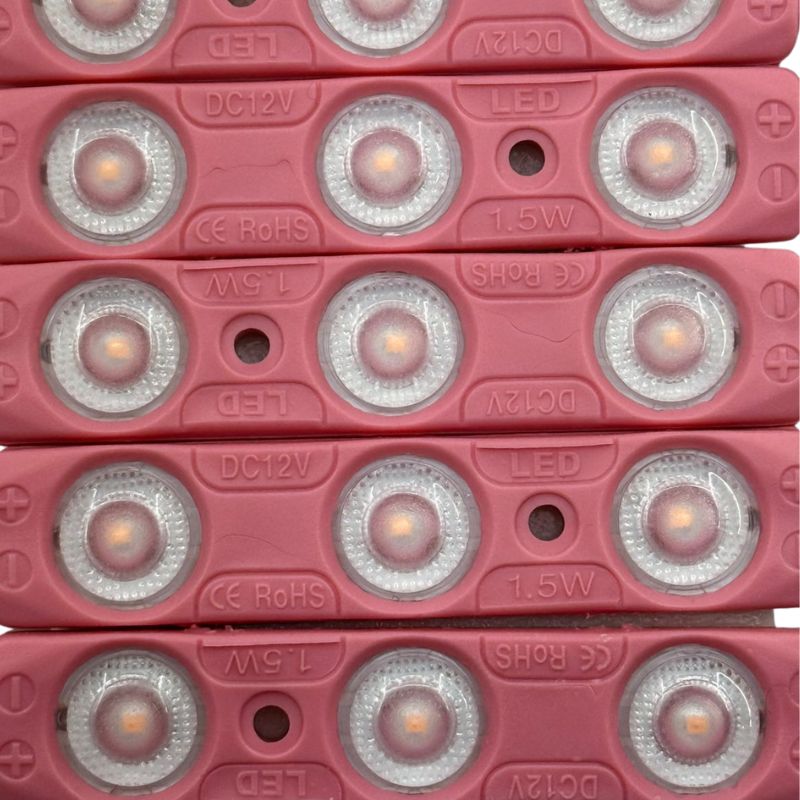 10pz MODULO 3 LEDS 2835 12v ROSA