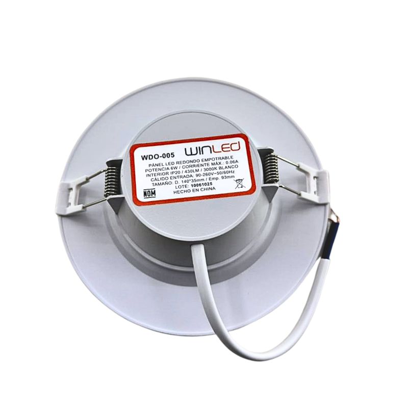 WIN- PANEL LED REDONDO EMPOTRABLE 5W B CALIDO
