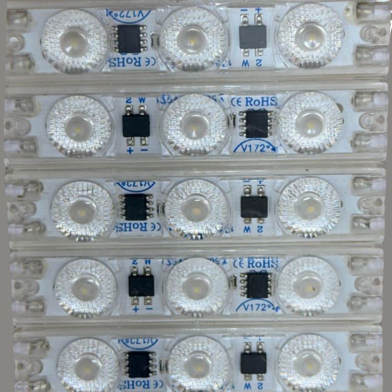 10pz Módulos Led C/ Lupa 110v Rojo Transparente