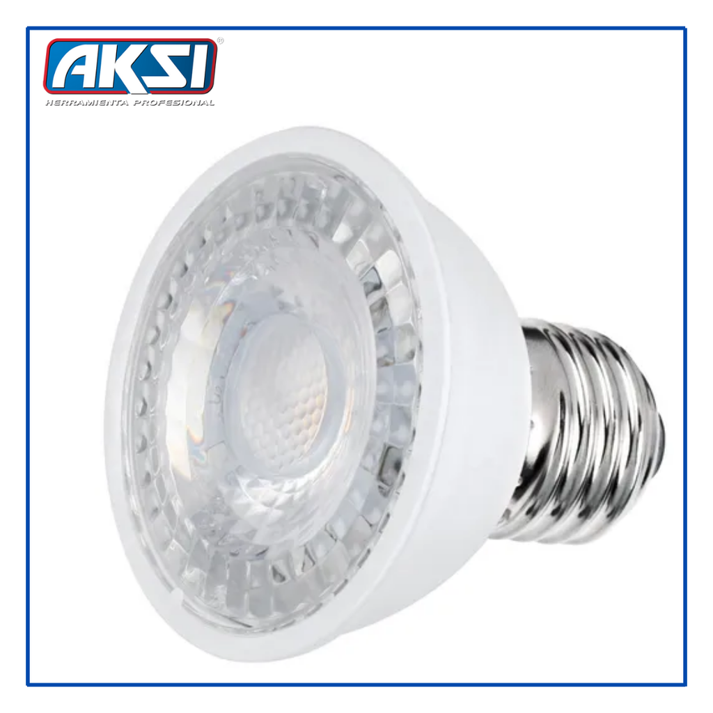 AKS- FOCO LED E27 7W LUZ CÁLIDA - 127V/ CAJA COLOR