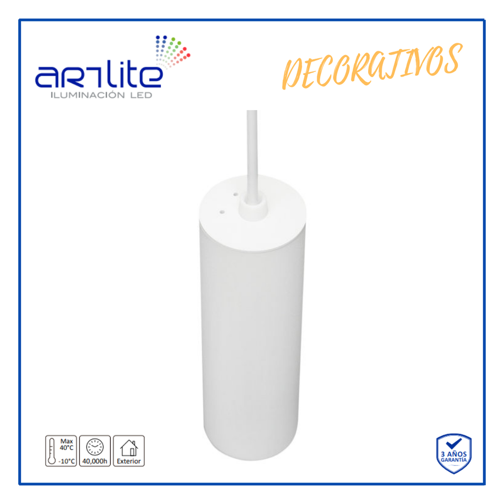 [ADE-607] INN- COLGANTE CILINDRO ALUMINIO BLANCO 1XGU10