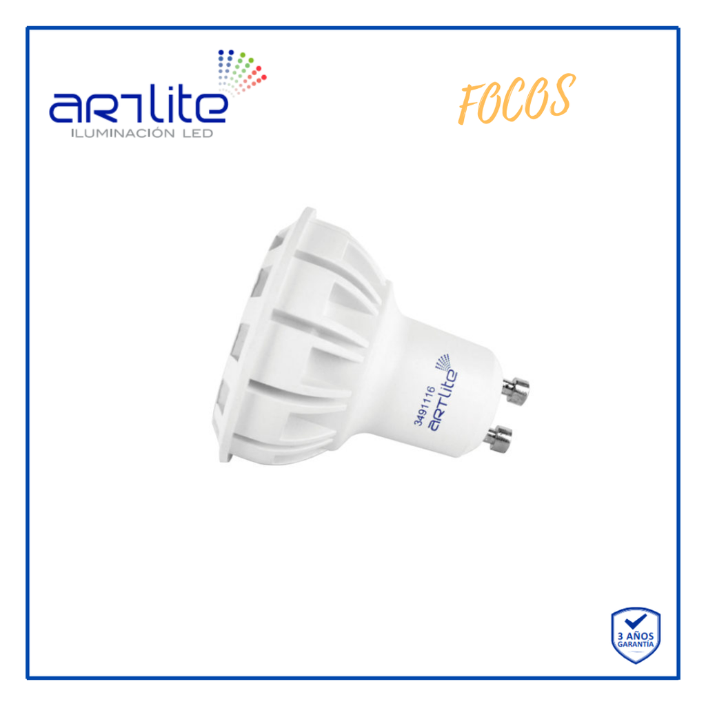 [ALA-007] INN- LÁMPARA LED SPOT GU10 7W BLANCO CÁLIDO