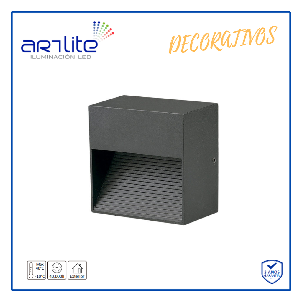 INN- LUMINARIA LED CORTESÍA CUADRADA 3W BC