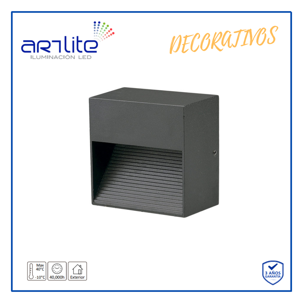 INN- LUMINARIA LED CORTESÍA CUADRADA 3W BF