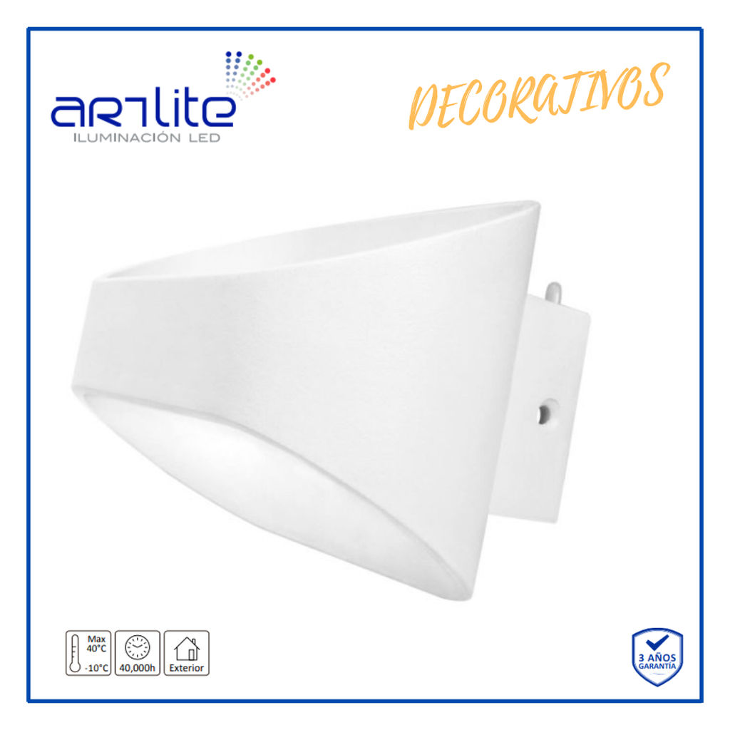 [ADE-002] INN- LUMINARIA LED DE PARED OVALO EXT 6W BC