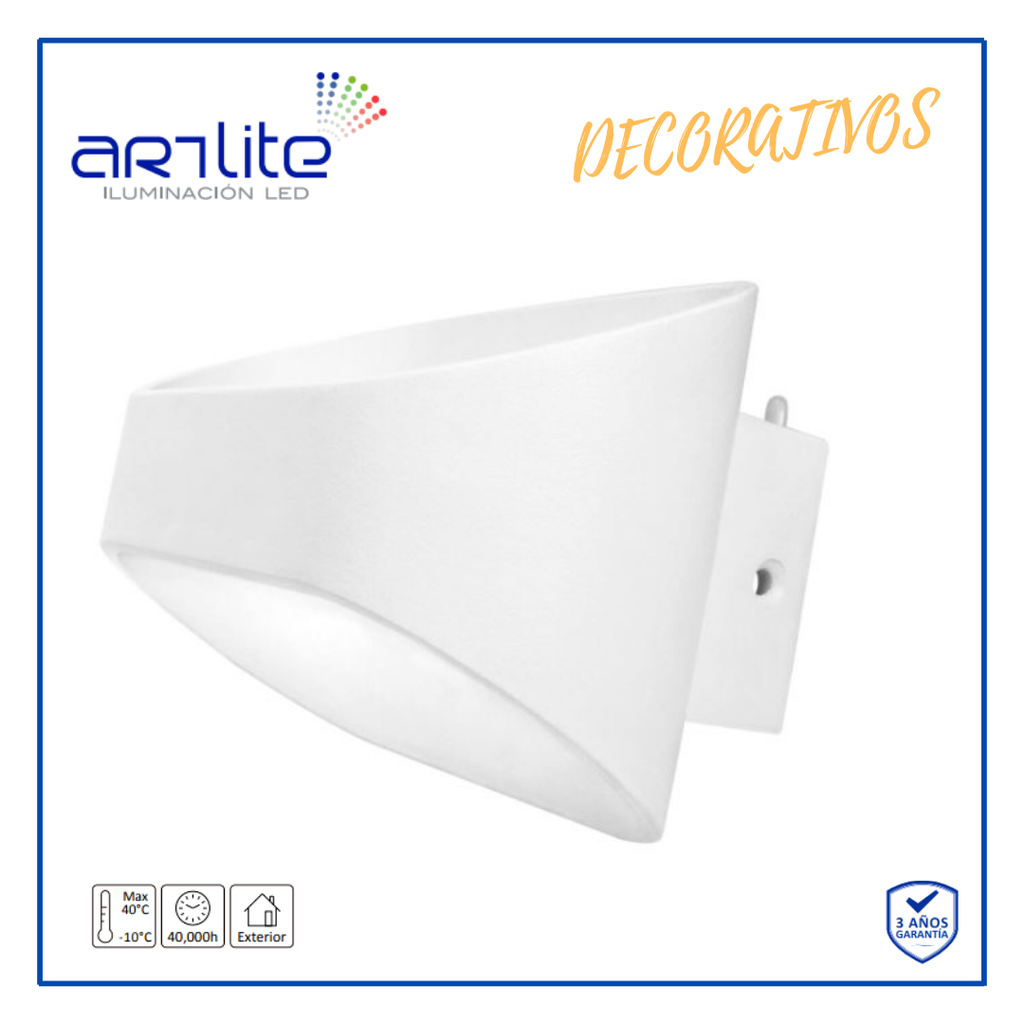 INN- LUMINARIA LED DE PARED OVALO EXT 6W BC