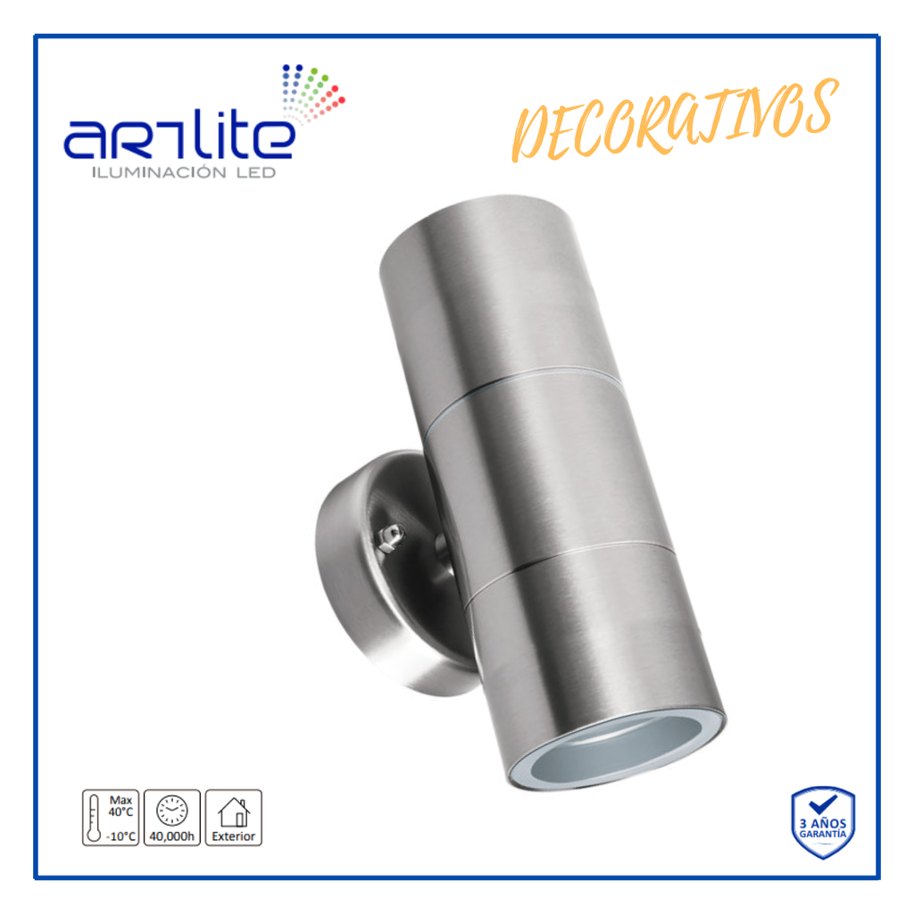 INN- LUMINARIA PARED CILINDRO DOBLE SATIN 2XGU10