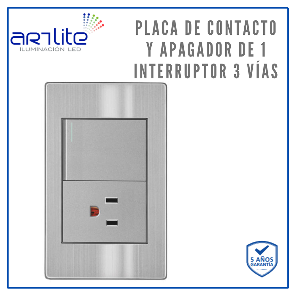 INN- PLACA 1 CONTACTO Y 1 INTERRUPTOR 3 VIAS SATIN