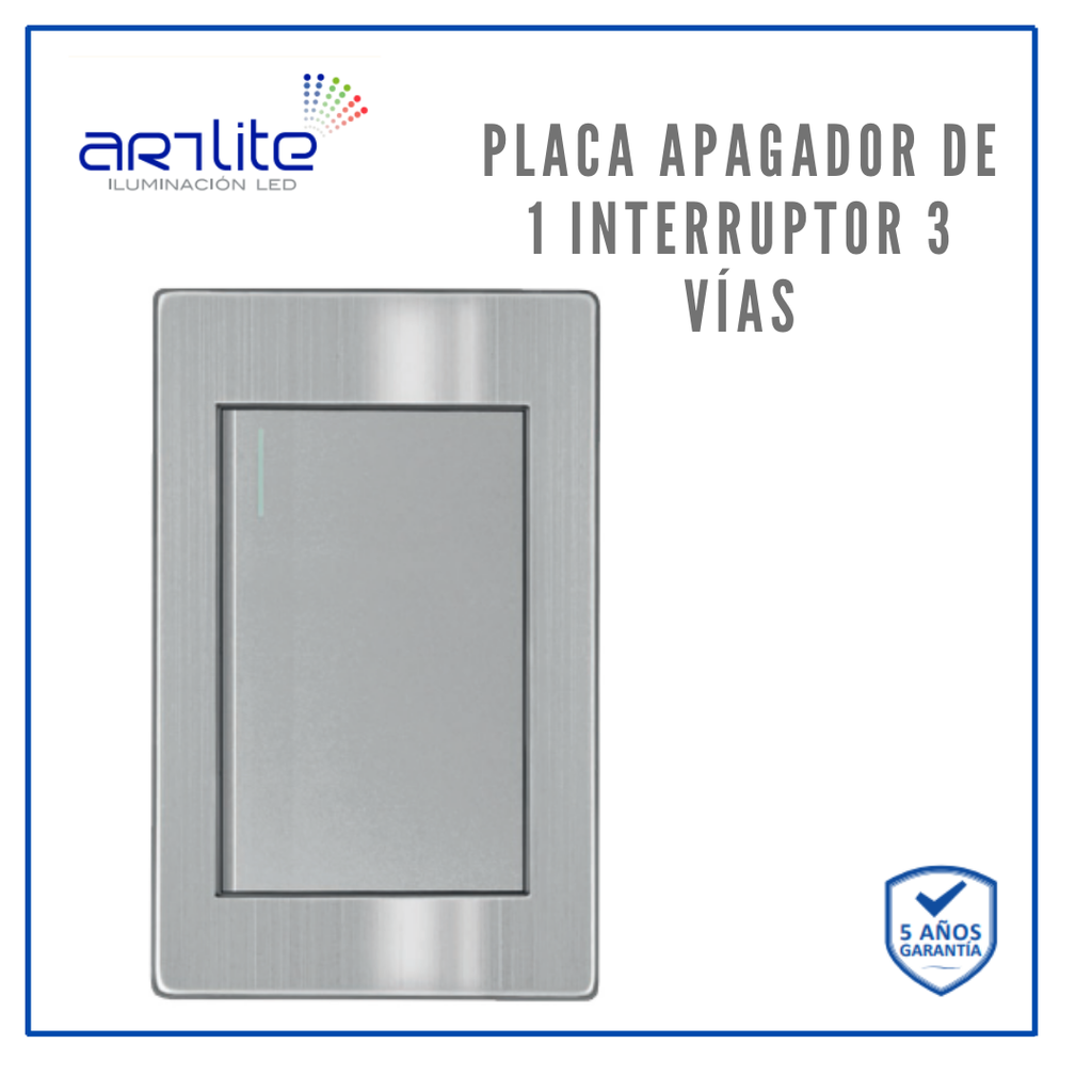 INN- PLACA APAGADOR 1 INTERRUPTOR 3 VIAS GRIS