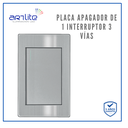 [APL-101] INN- PLACA APAGADOR 1 INTERRUPTOR 3 VIAS GRIS