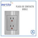 [APL-104] INN- PLACA CONTACTO DOBLE ACERO INOX GRIS