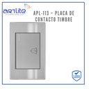 INN- PLACA CONTACTO TIMBRE ACERO INOX GRIS