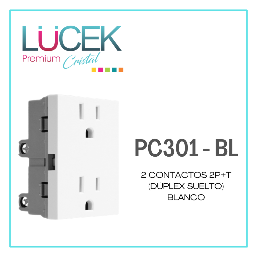 LCK- 2 CONTACTO 2P+T DUPLEX SUELTO BLANCO