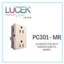 [PC301-MR] LCK- 2 CONTACTO 2P+T DUPLEX SUELTO MARFIL