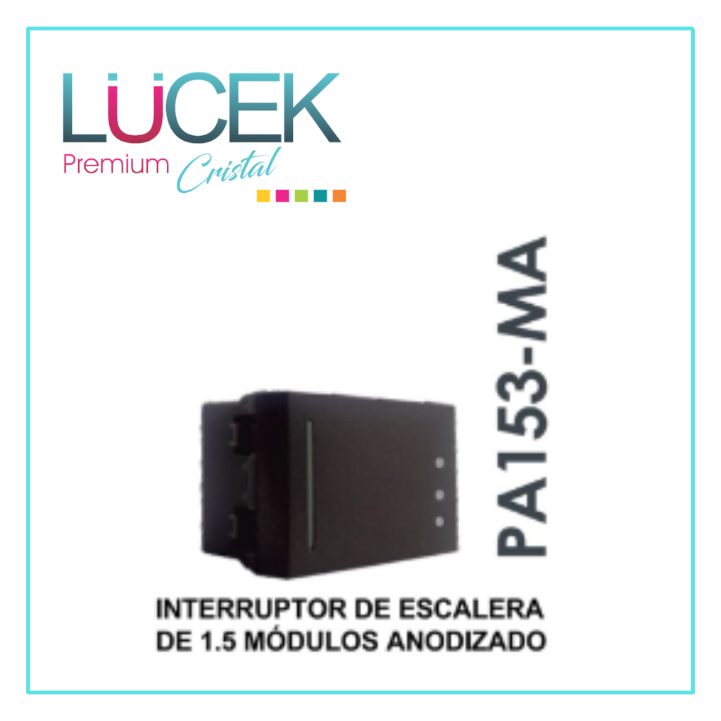 LCK- INTERRUPTOR DE ESCALERA DE 1.5 MÓDULOS ANODIZADO