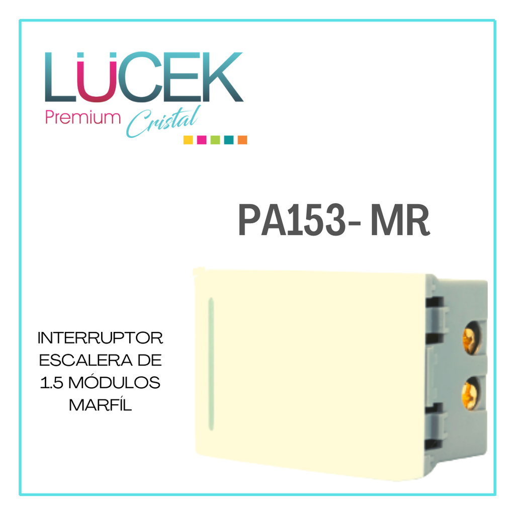 LCK- INTERRUPTOR DE ESCALERA DE 1.5 MÓDULOS MARFIL