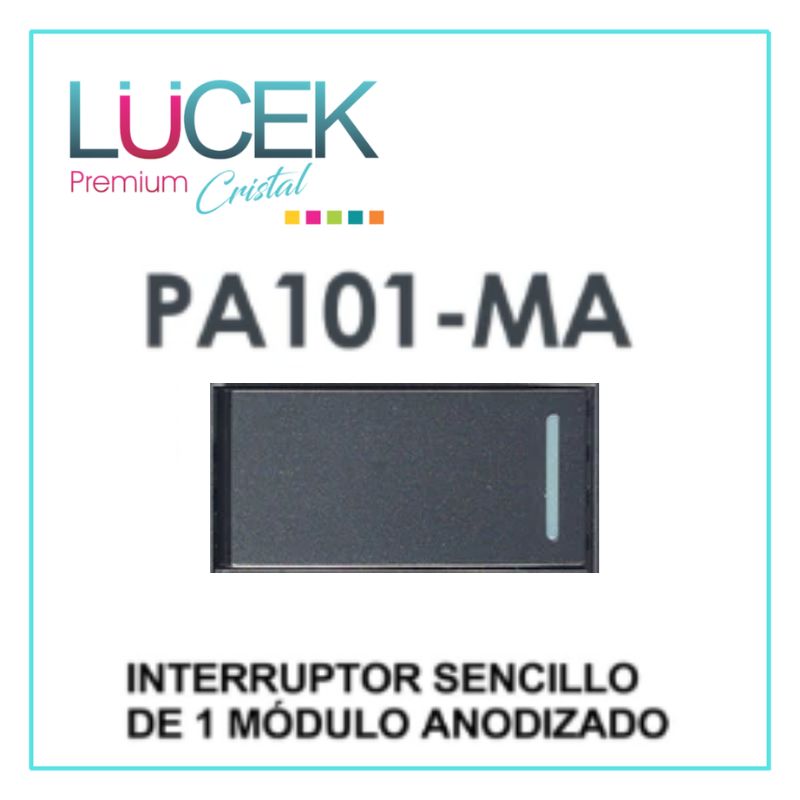 LCK- INTERRUPTOR SENCILLO DE 1 MÓDULO ANODIZADO