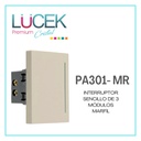 [PA301-MR] LCK- INTERRUPTOR SENCILLO DE 3 MÓDULOS MARFIL