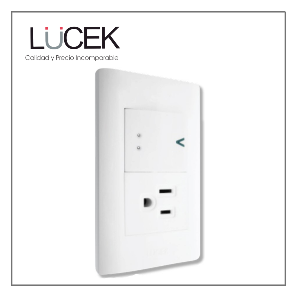 LCK- PLACA CON 1 INTERRUPTOR DE ESCALERA Y 1 CONTACTO