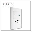 LCK- PLACA CON 1 INTERRUPTOR DE ESCALERA Y 1 CONTACTO